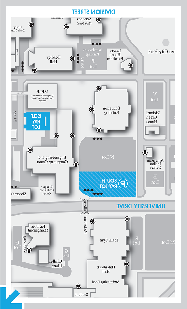 Campus map - parking - Planetarium and ISELF